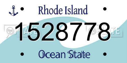 1528778 Rhode Island License Plate