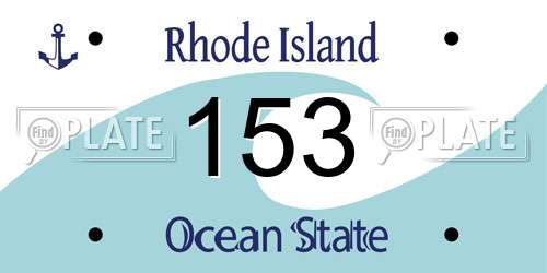 153 Rhode Island License Plate