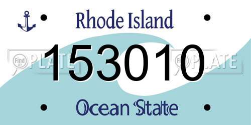 153010 Rhode Island License Plate
