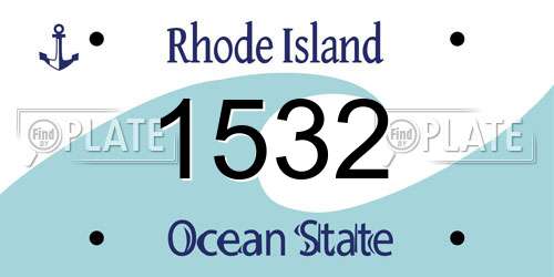 1532 Rhode Island License Plate