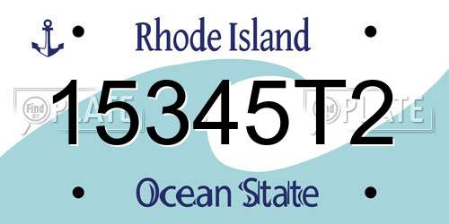 15345T2 Rhode Island License Plate