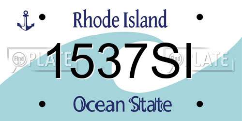1537SI Rhode Island License Plate