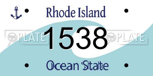 1538 Rhode Island License Plate