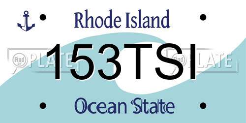 153TSI Rhode Island License Plate