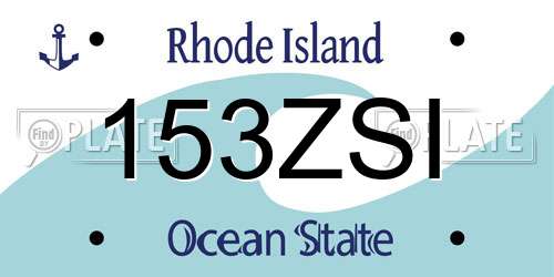 153ZSI Rhode Island License Plate