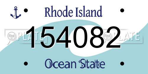 154082 Rhode Island License Plate