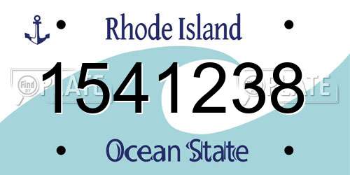 1541238 Rhode Island License Plate