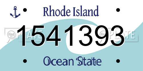 1541393 Rhode Island License Plate