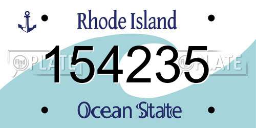 154235 Rhode Island License Plate