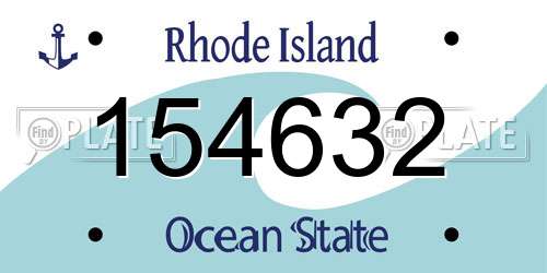 154632 Rhode Island License Plate