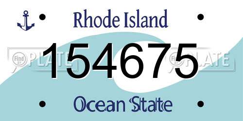 154675 Rhode Island License Plate