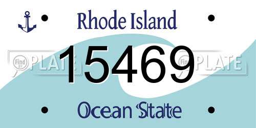 15469 Rhode Island License Plate