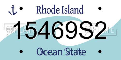 15469S2 Rhode Island License Plate
