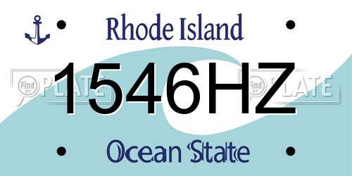 1546HZ Rhode Island License Plate