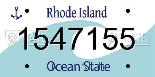 1547155 Rhode Island License Plate