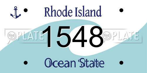 1548 Rhode Island License Plate