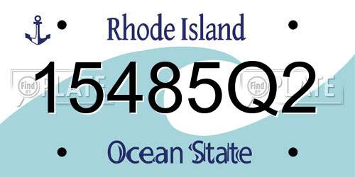 15485Q2 Rhode Island License Plate
