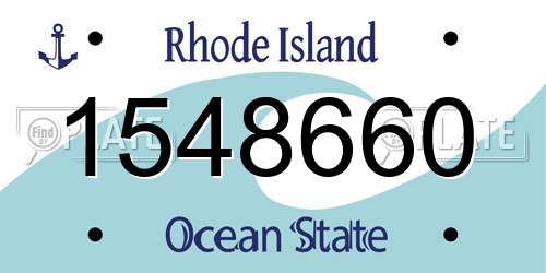 1548660 Rhode Island License Plate