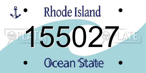 155027 Rhode Island License Plate