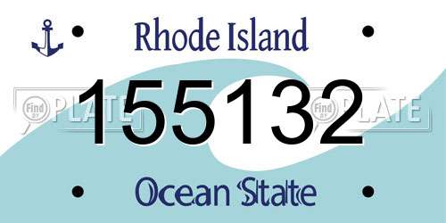 155132 Rhode Island License Plate