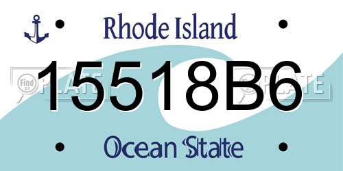 15518B6 Rhode Island License Plate