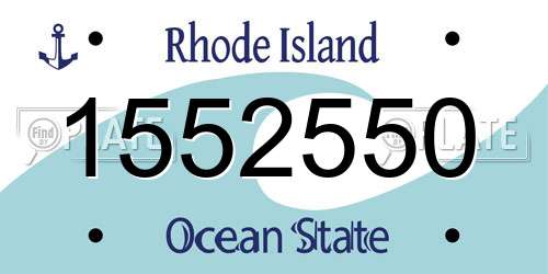 1552550 Rhode Island License Plate