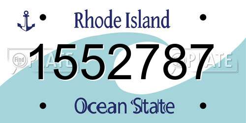 1552787 Rhode Island License Plate