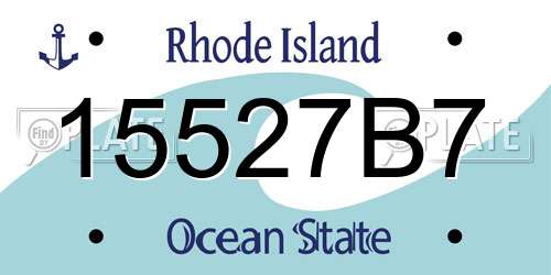 15527B7 Rhode Island License Plate