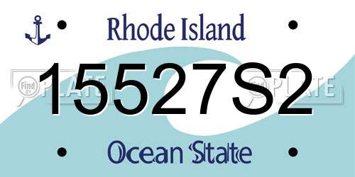 15527S2 Rhode Island License Plate