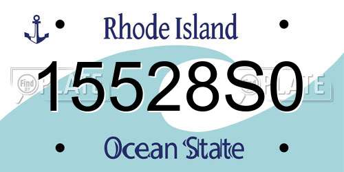 15528S0 Rhode Island License Plate