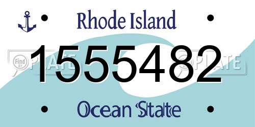 1555482 Rhode Island License Plate