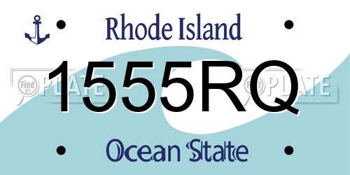 1555RQ Rhode Island License Plate