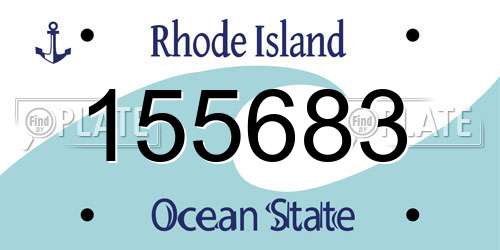155683 Rhode Island License Plate