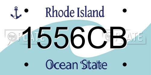 1556CB Rhode Island License Plate