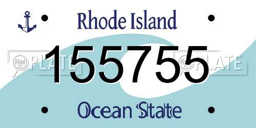 155755 Rhode Island License Plate