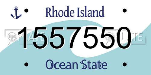 1557550 Rhode Island License Plate