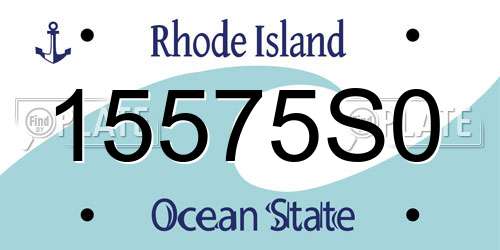 15575S0 Rhode Island License Plate