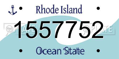 1557752 Rhode Island License Plate