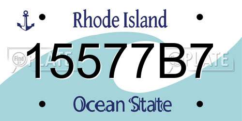 15577B7 Rhode Island License Plate