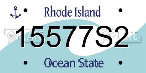15577S2 Rhode Island License Plate