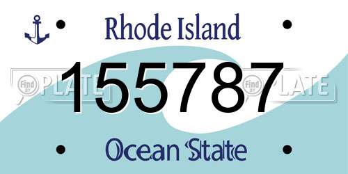 155787 Rhode Island License Plate