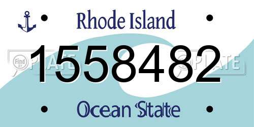 1558482 Rhode Island License Plate