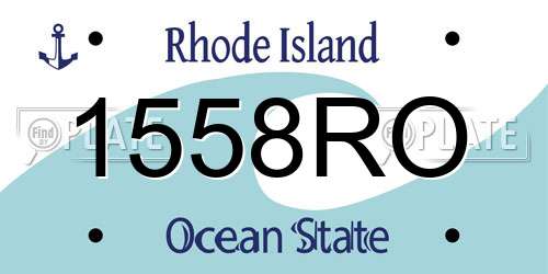 1558RO Rhode Island License Plate