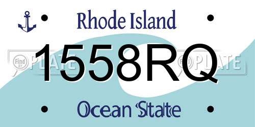 1558RQ Rhode Island License Plate
