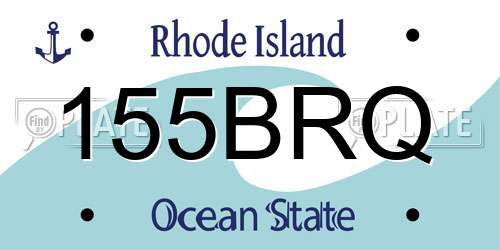 155BRQ Rhode Island License Plate