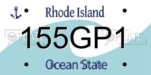 155GP1 Rhode Island License Plate