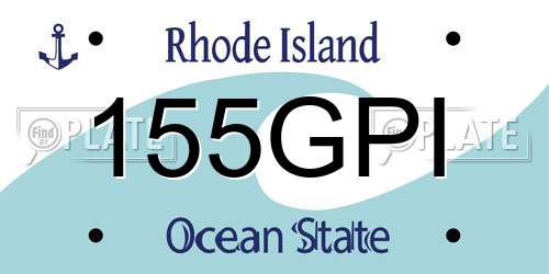 155GPI Rhode Island License Plate