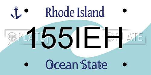 155IEH Rhode Island License Plate