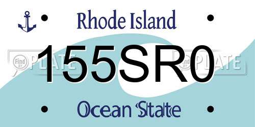 155SR0 Rhode Island License Plate