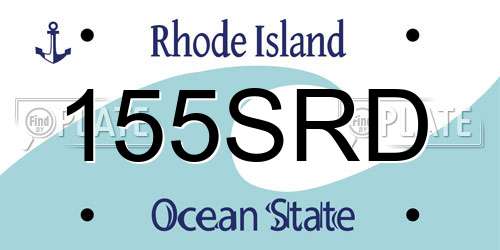 155SRD Rhode Island License Plate
